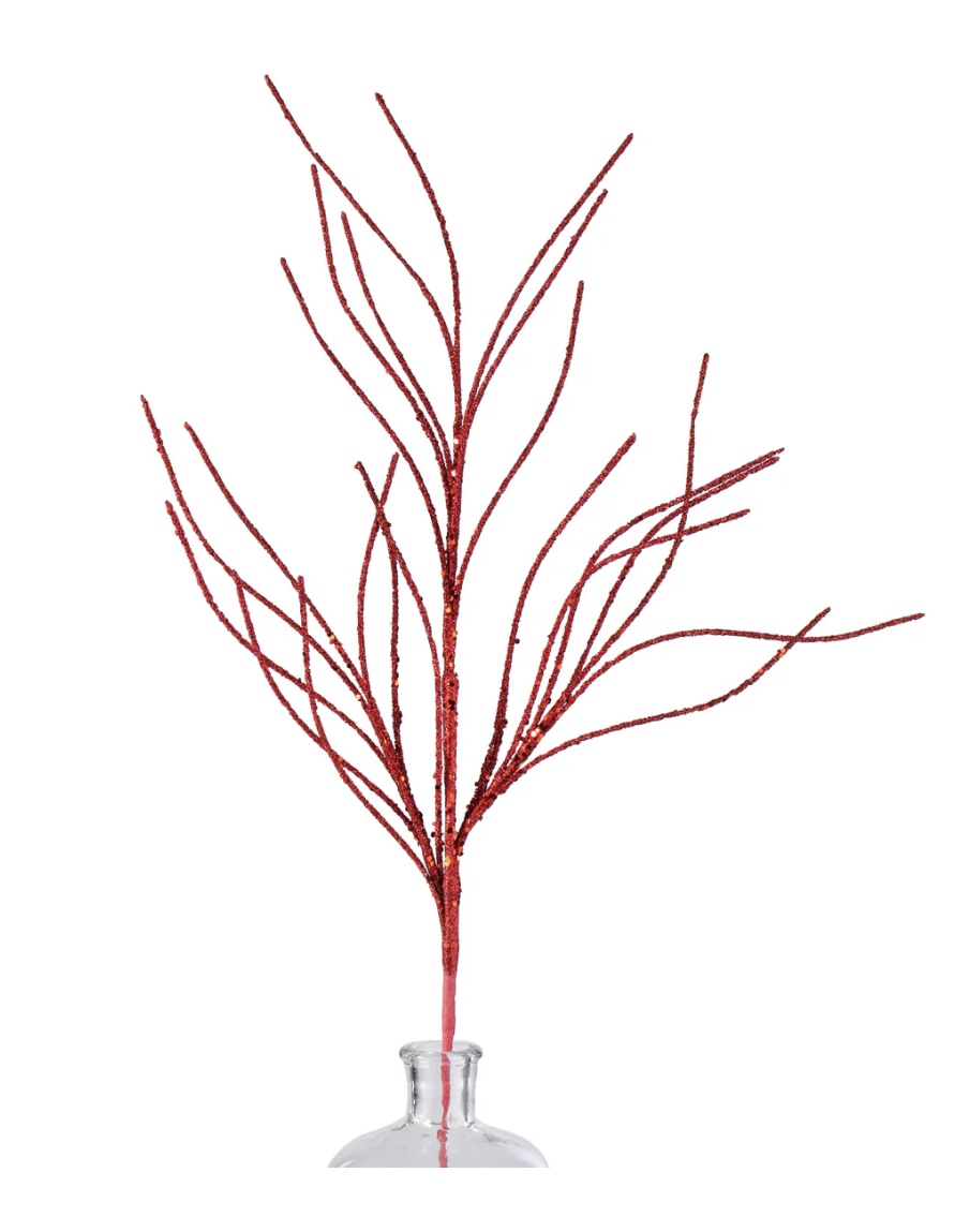 Red+Glitter+Twig+Pick