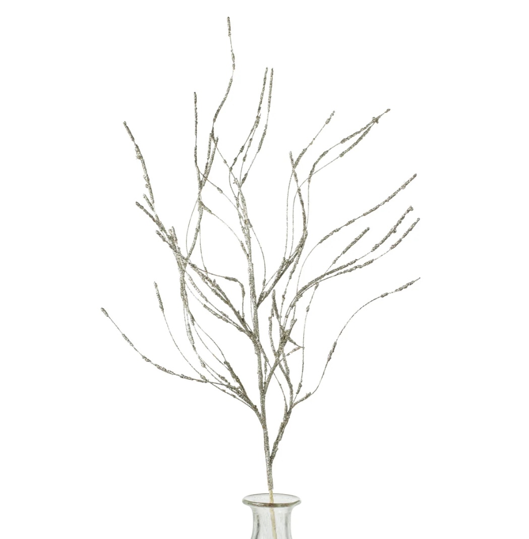 Champagne+Glitter+Twig+Pick