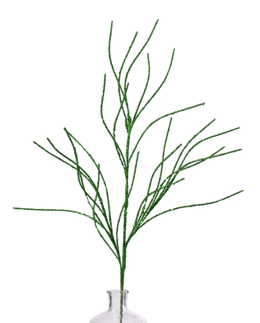 Lime+Green+Glitter+Twig+Pick